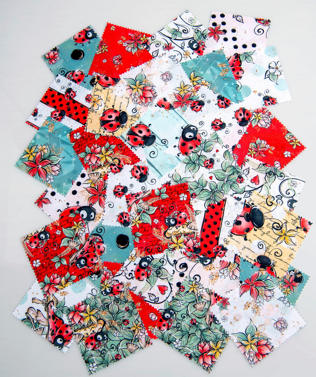 Charm Pack 10" x 10" 40 pieces Quilting Bitsy Bug Fabric – Australian custom printed fabric pre-order | Fabric by Missy Rose