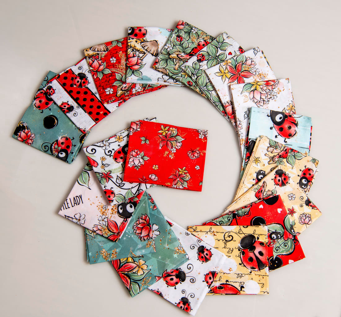 Fat quarter bundle 20 pieces Quilting Bitsy Bug Fabric – premium custom printed fabric for sewing | Fabric by Missy Rose