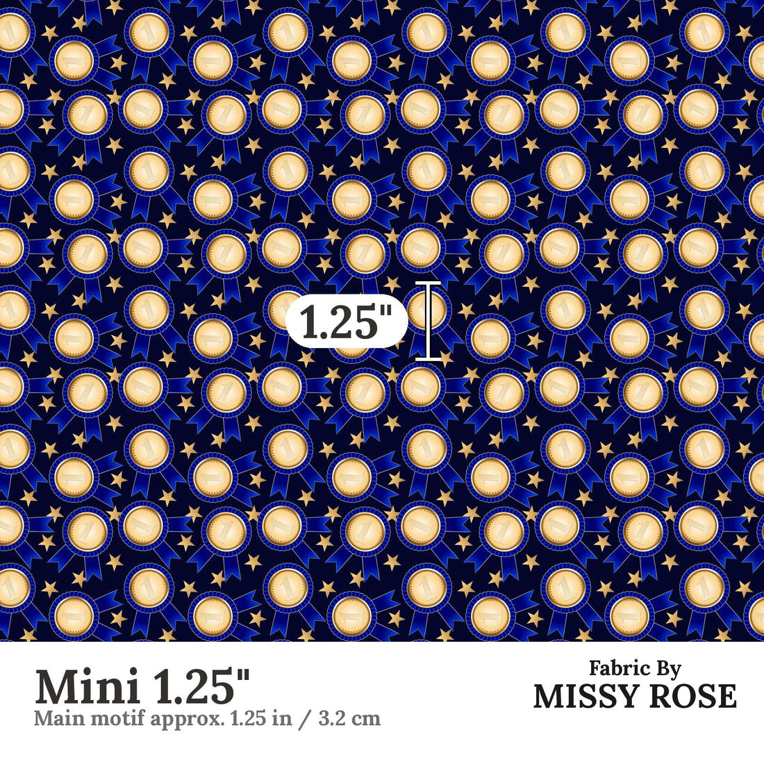 Profanity Fabric 102 Mini 1.25 inch print scale guide | Fabric by Missy Rose