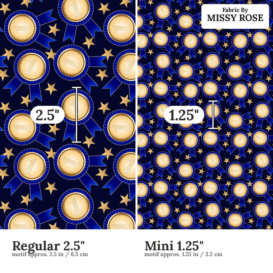 Profanity Fabric 102 Regular 2.5 inch vs Mini 1.25 inch print scale side by side | Fabric by Missy Rose