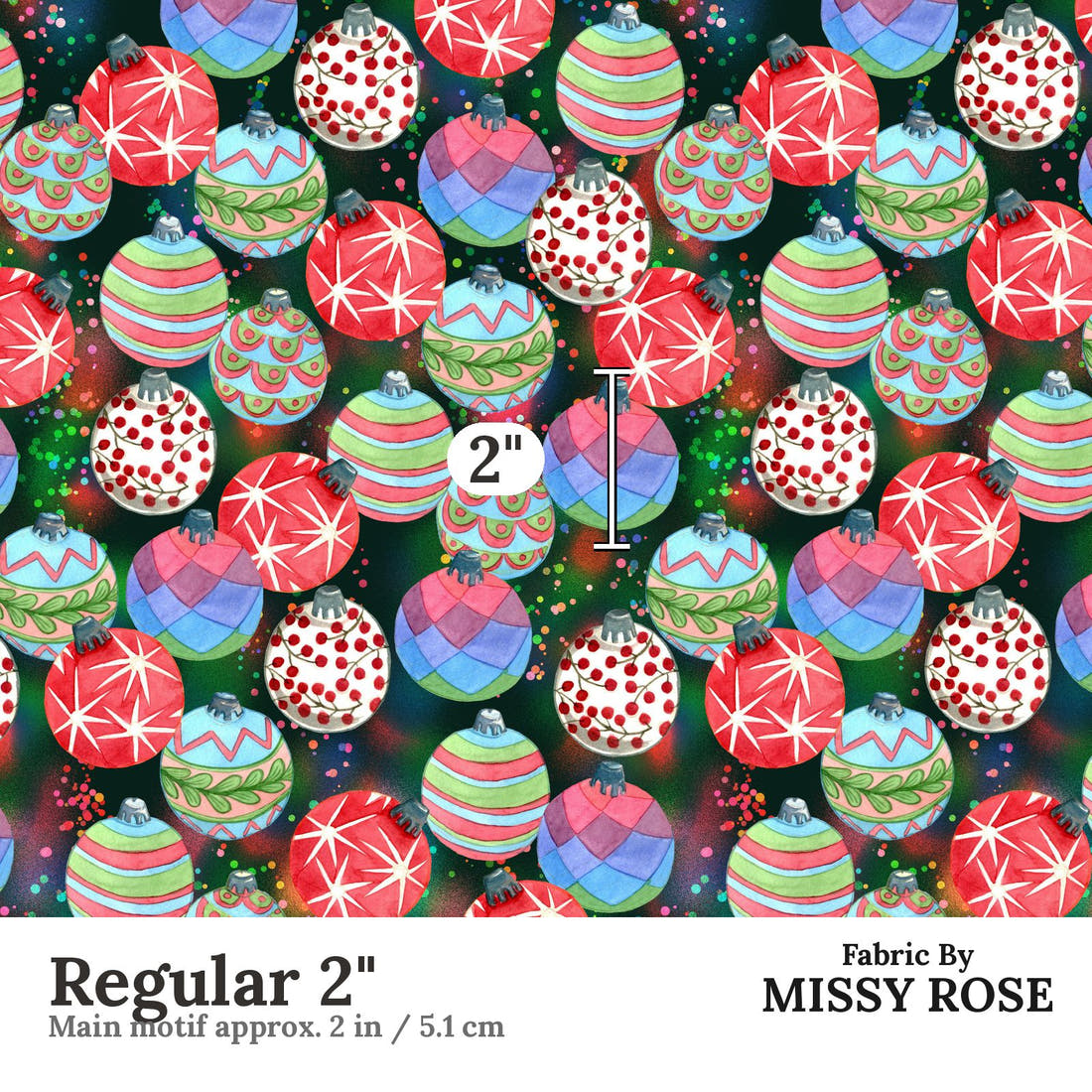 Profanity Fabric 103 Regular 2 inch print scale guide | Fabric by Missy Rose
