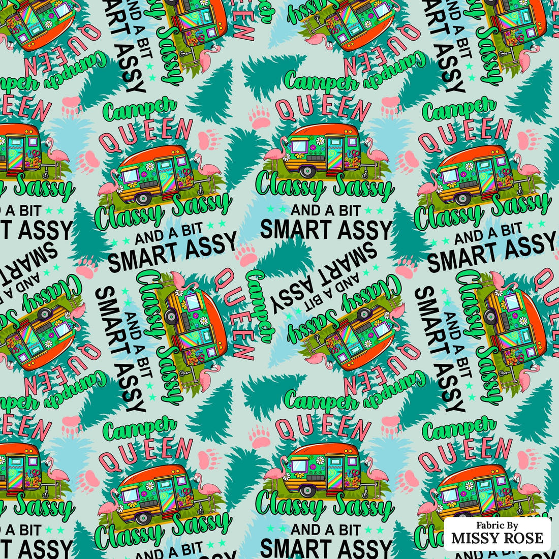 Profanity Fabric 12 - flat view of the print, zoom in for detail | Fabric by Missy Rose