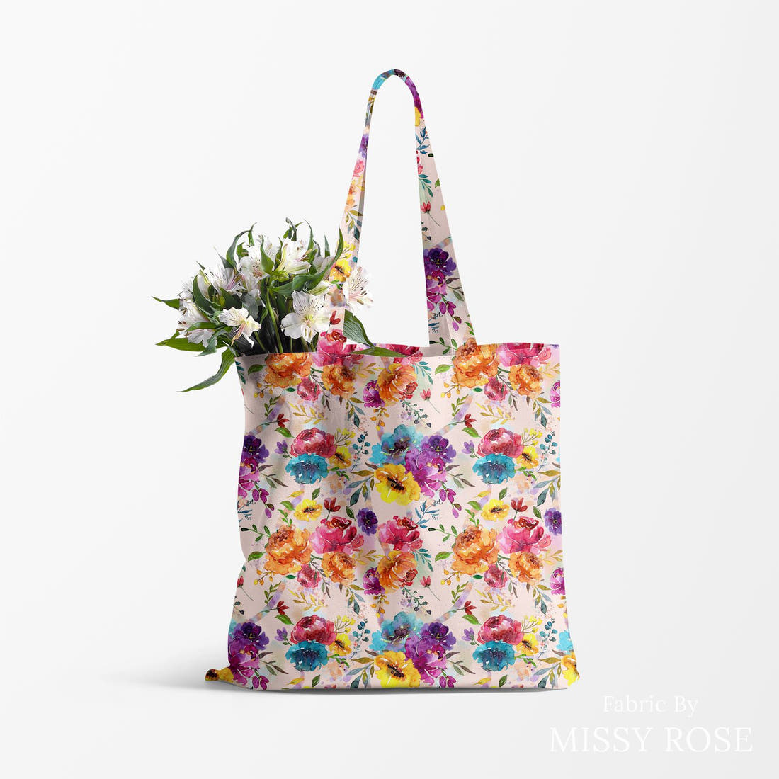 Profanity Fabric 126 made up as a tote bag - see how the print looks made up | Fabric by Missy Rose
