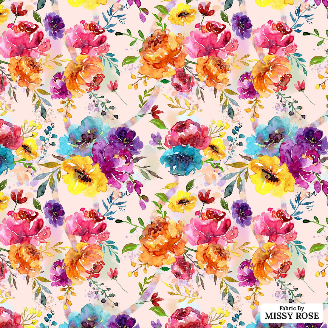 Profanity Fabric 126 - flat view of the print, zoom in for detail | Fabric by Missy Rose