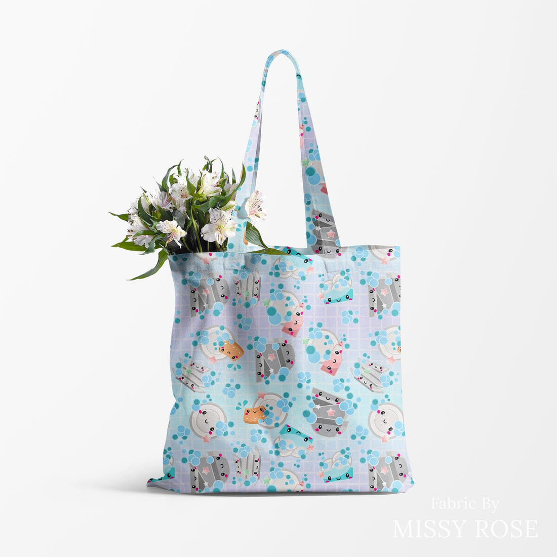Profanity Fabric 139 made up as a tote bag - see how the print looks made up | Fabric by Missy Rose