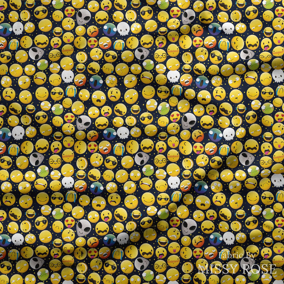 Profanity Fabric 152 draped fabric mockup - custom printed fabric by the metre | Fabric by Missy Rose