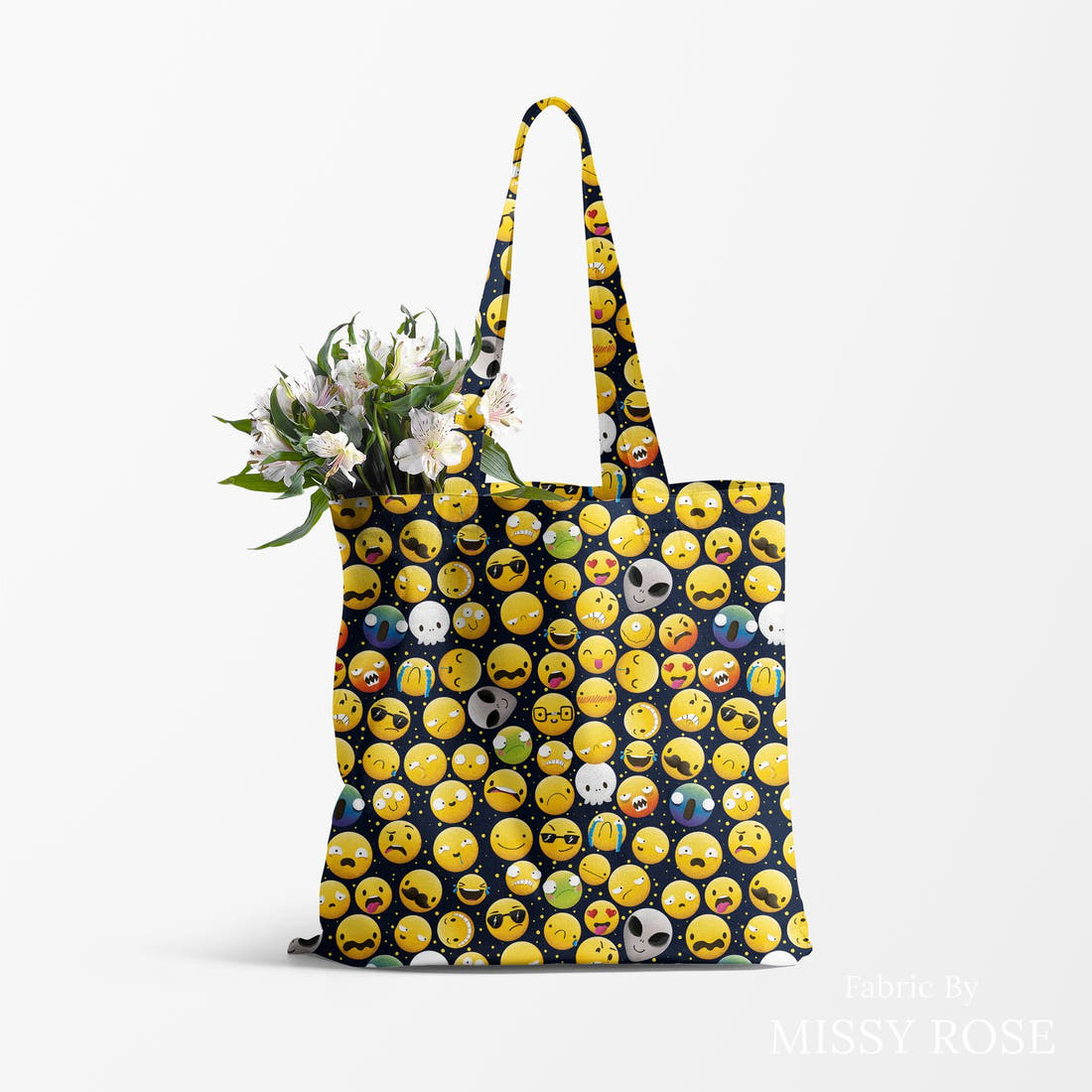 Profanity Fabric 152 made up as a tote bag - see how the print looks made up | Fabric by Missy Rose