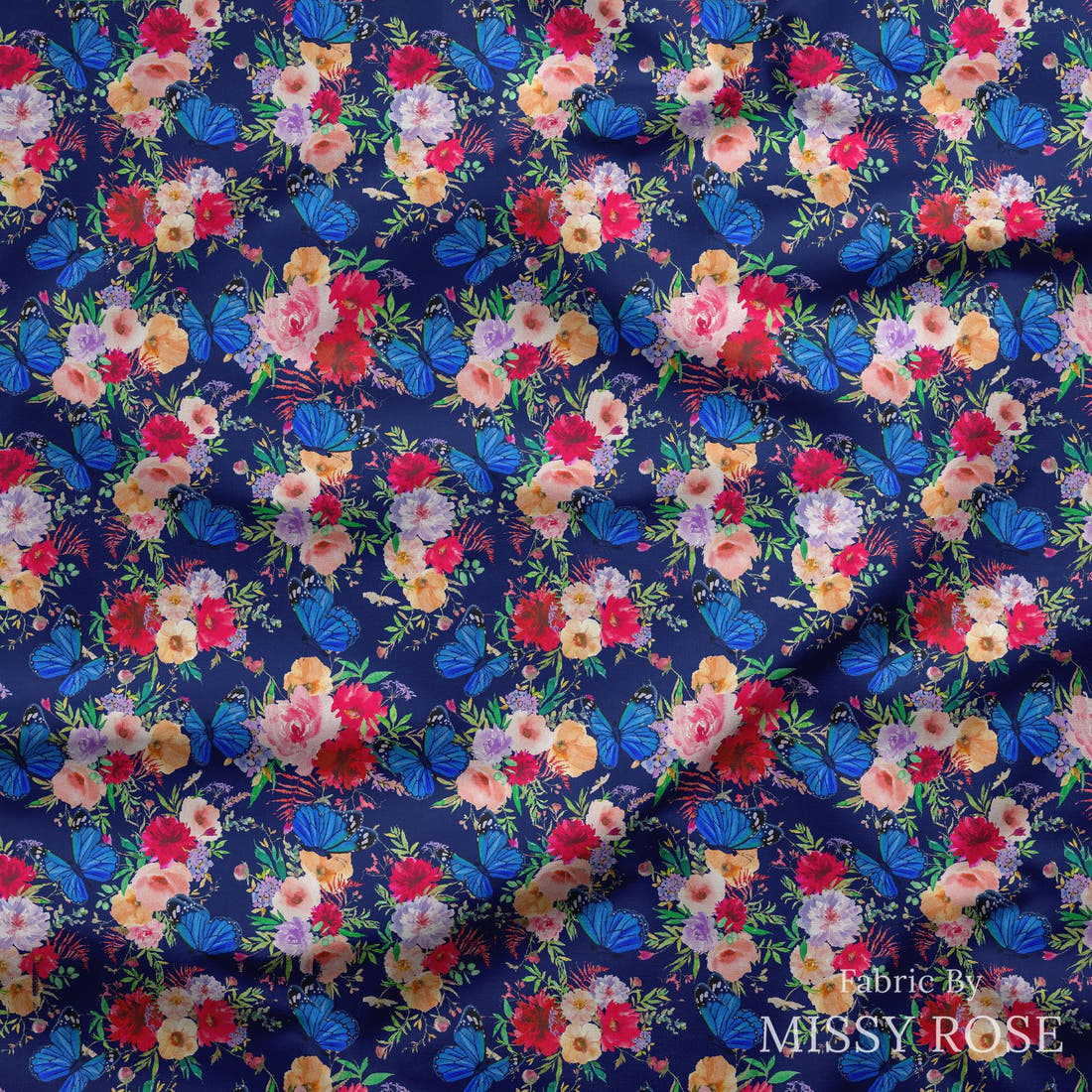 Profanity Fabric 162 draped fabric mockup - custom printed fabric by the metre | Fabric by Missy Rose