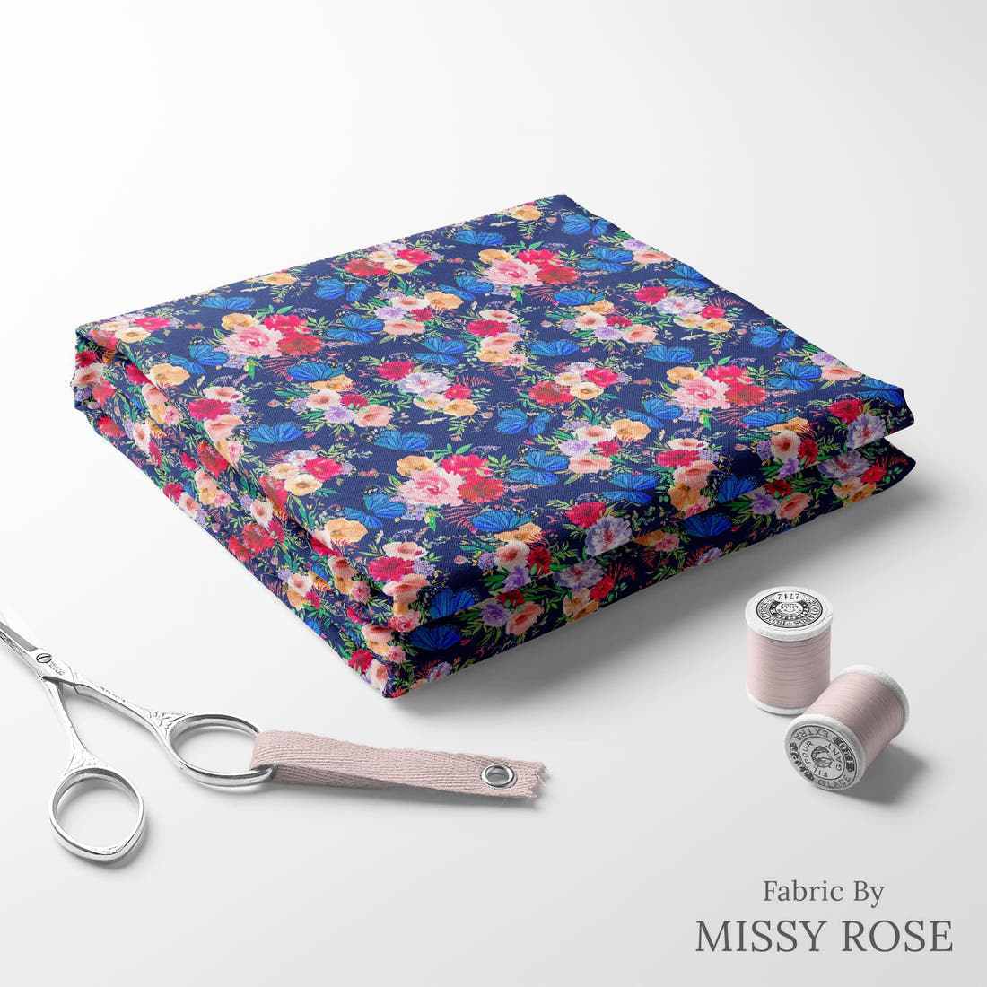 Profanity Fabric 162 folded fabric stack with matching thread - pre-order fabric Australia | Fabric by Missy Rose