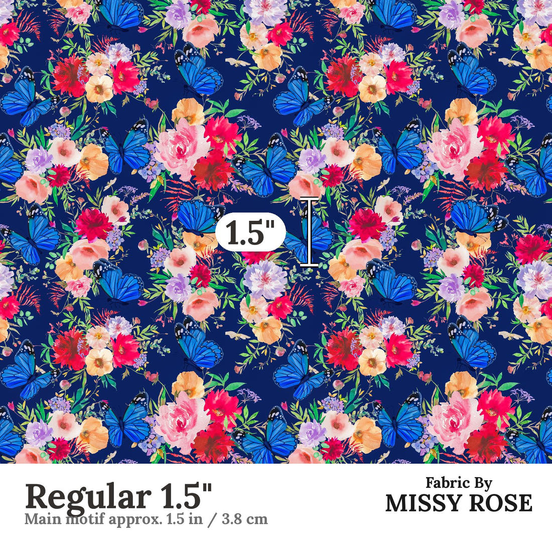 Profanity Fabric 162 Regular 1.5 inch print scale guide | Fabric by Missy Rose