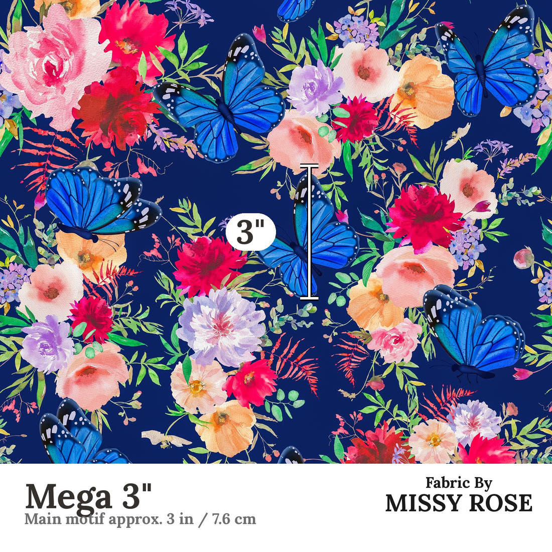 Profanity Fabric 162 Mega 3 inch print scale guide | Fabric by Missy Rose