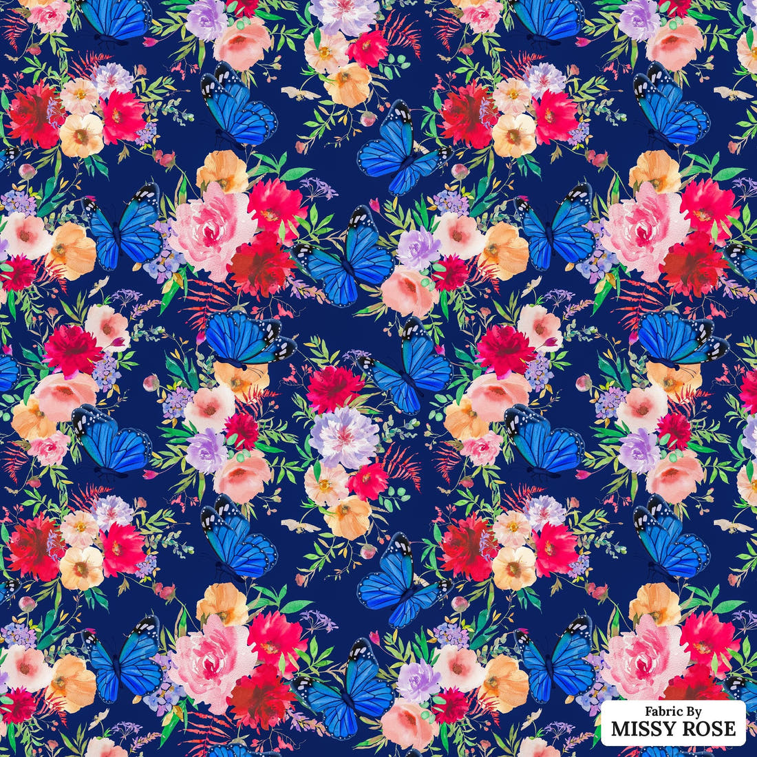 Profanity Fabric 162 - flat view of the print, zoom in for detail | Fabric by Missy Rose