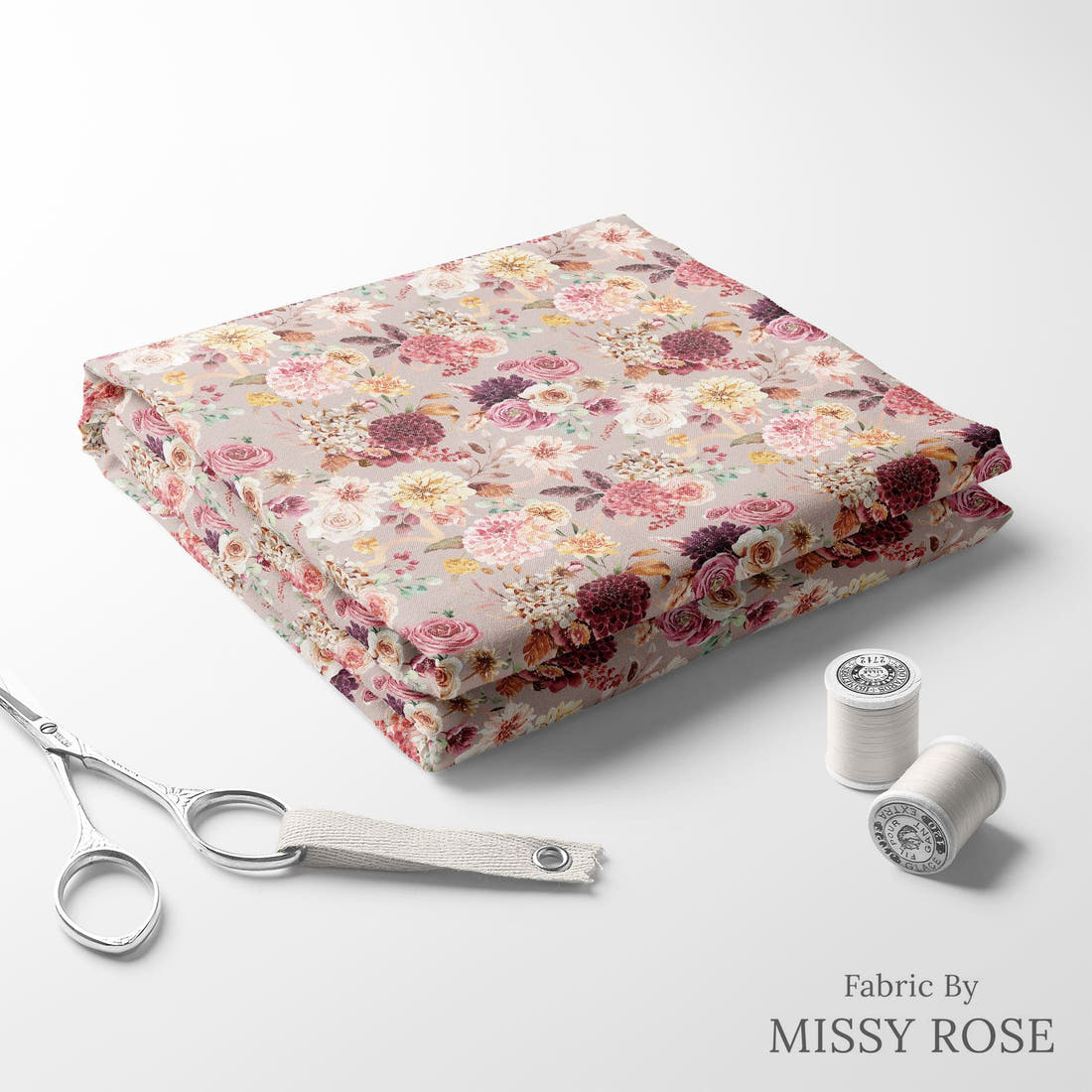 Profanity Fabric 163 folded fabric stack with matching thread - pre-order fabric Australia | Fabric by Missy Rose