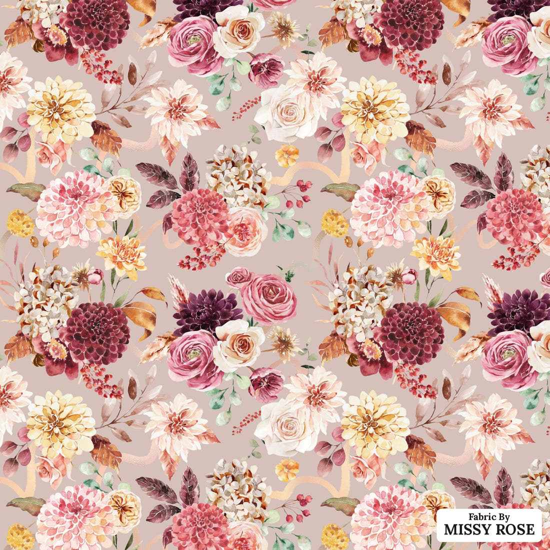 Profanity Fabric 163 - flat view of the print, zoom in for detail | Fabric by Missy Rose