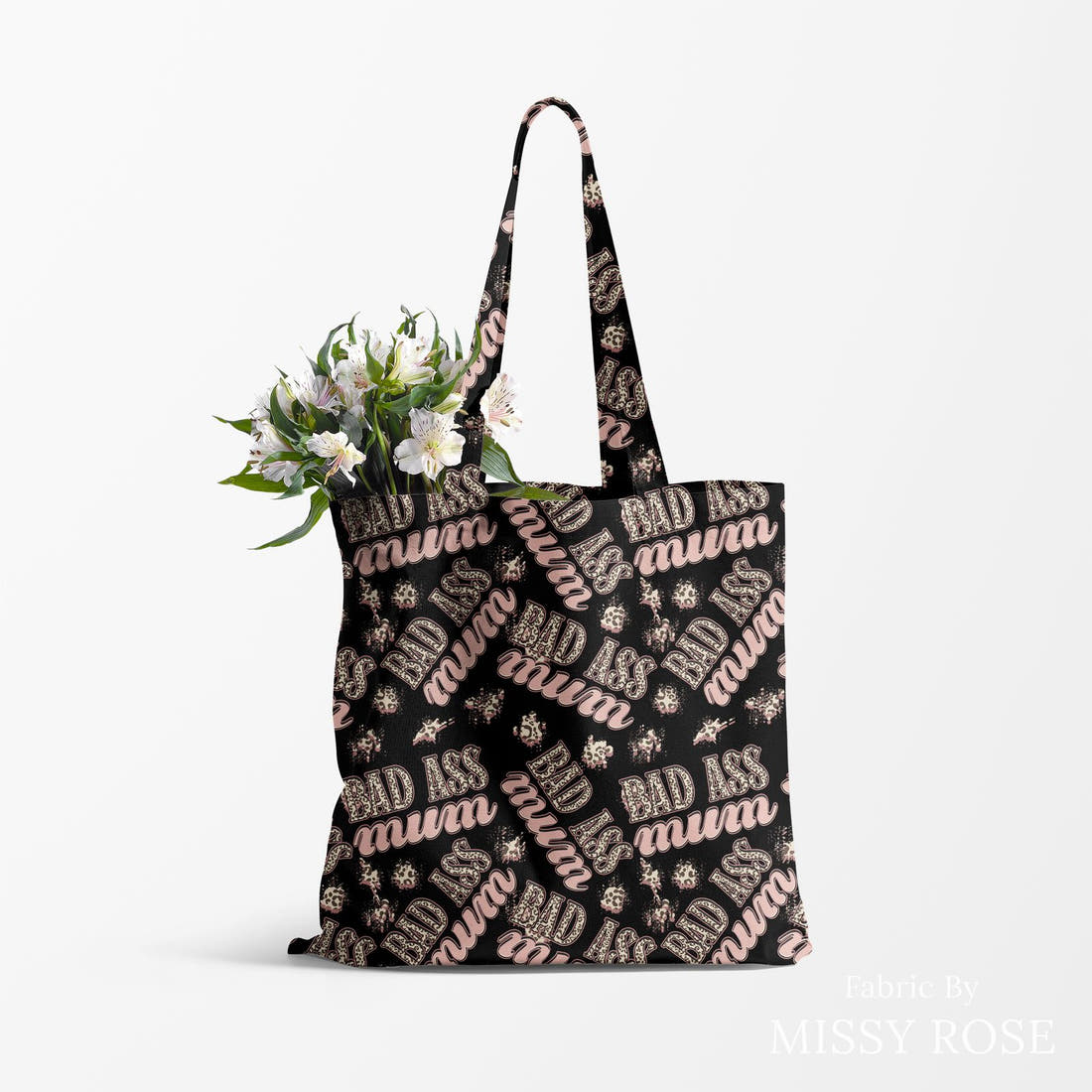 Profanity Fabric 26 made up as a tote bag - see how the print looks made up | Fabric by Missy Rose