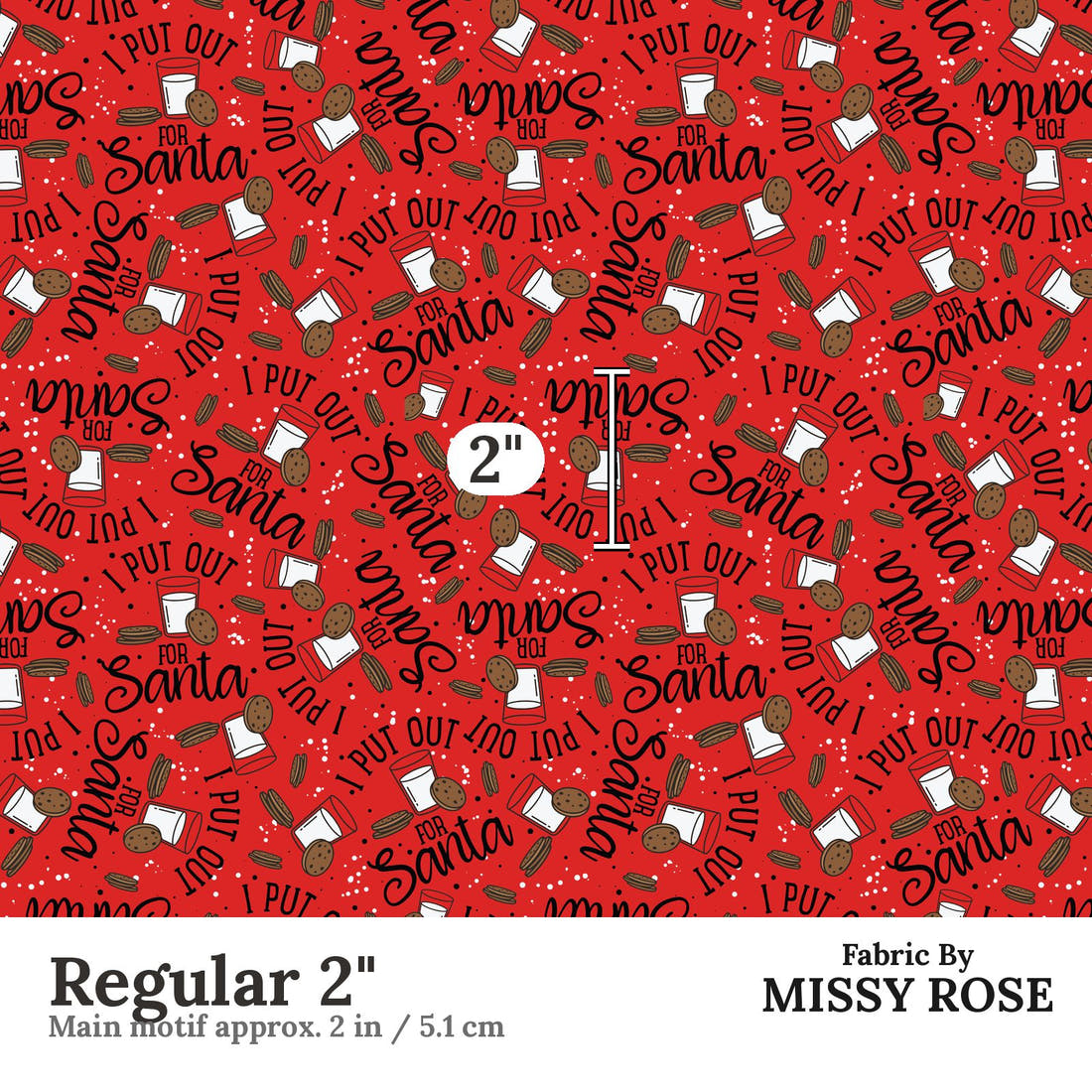 Profanity Fabric 260 Regular 2 inch print scale guide | Fabric by Missy Rose