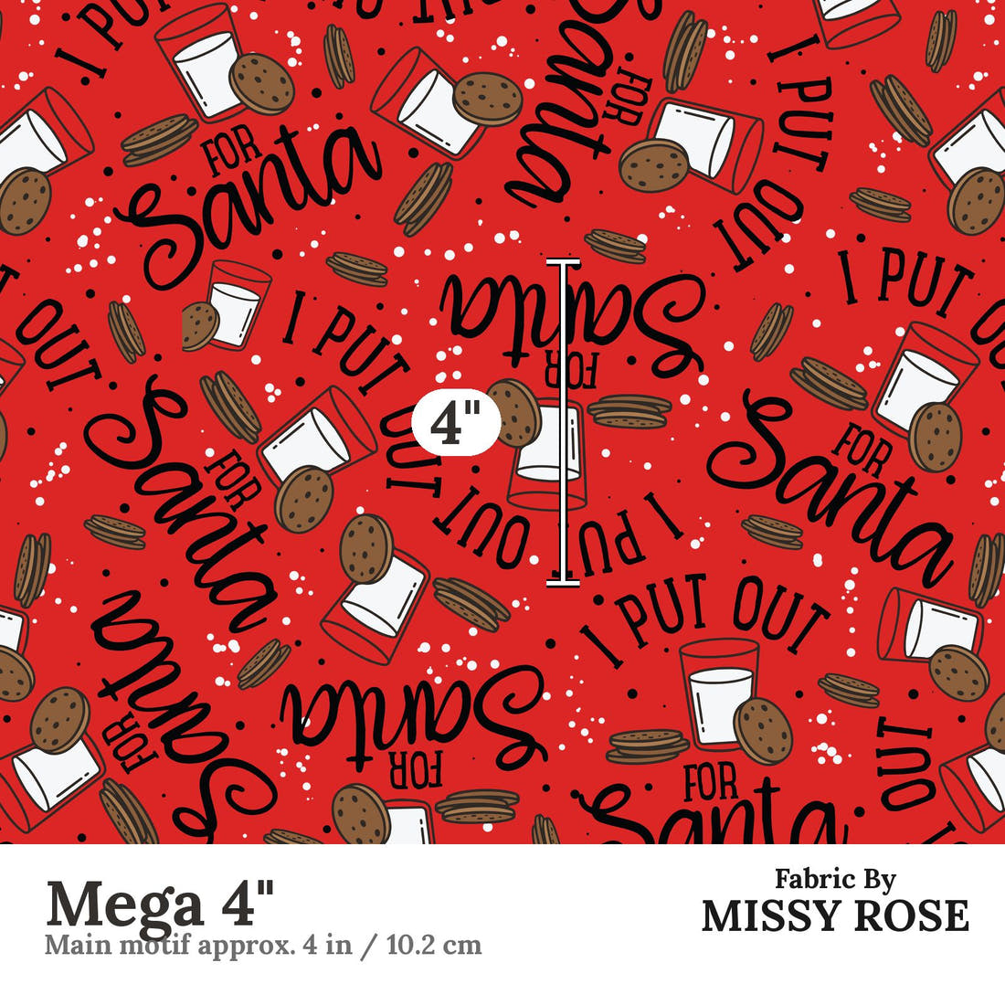 Profanity Fabric 260 Mega 4 inch print scale guide | Fabric by Missy Rose
