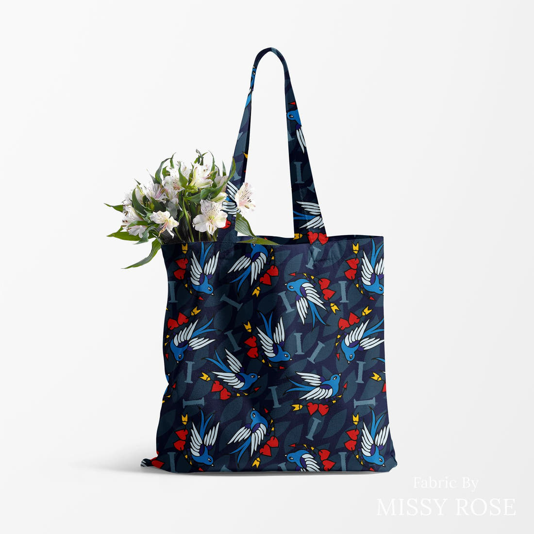 Profanity Fabric 261 made up as a tote bag - see how the print looks made up | Fabric by Missy Rose