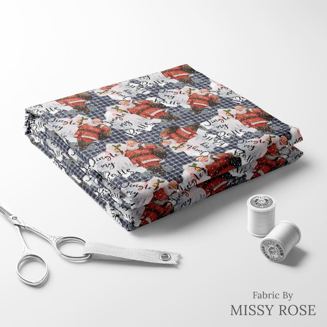 Profanity Fabric 267 folded fabric stack with matching thread - pre-order fabric Australia | Fabric by Missy Rose