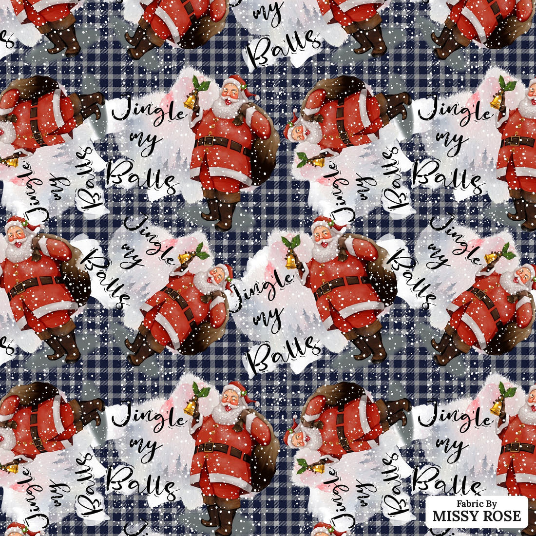 Profanity Fabric 267 - flat view of the print, zoom in for detail | Fabric by Missy Rose