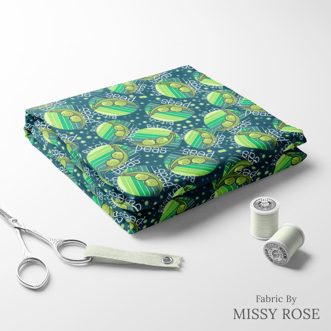 Profanity Fabric 27 folded fabric stack with matching thread - pre-order fabric Australia | Fabric by Missy Rose