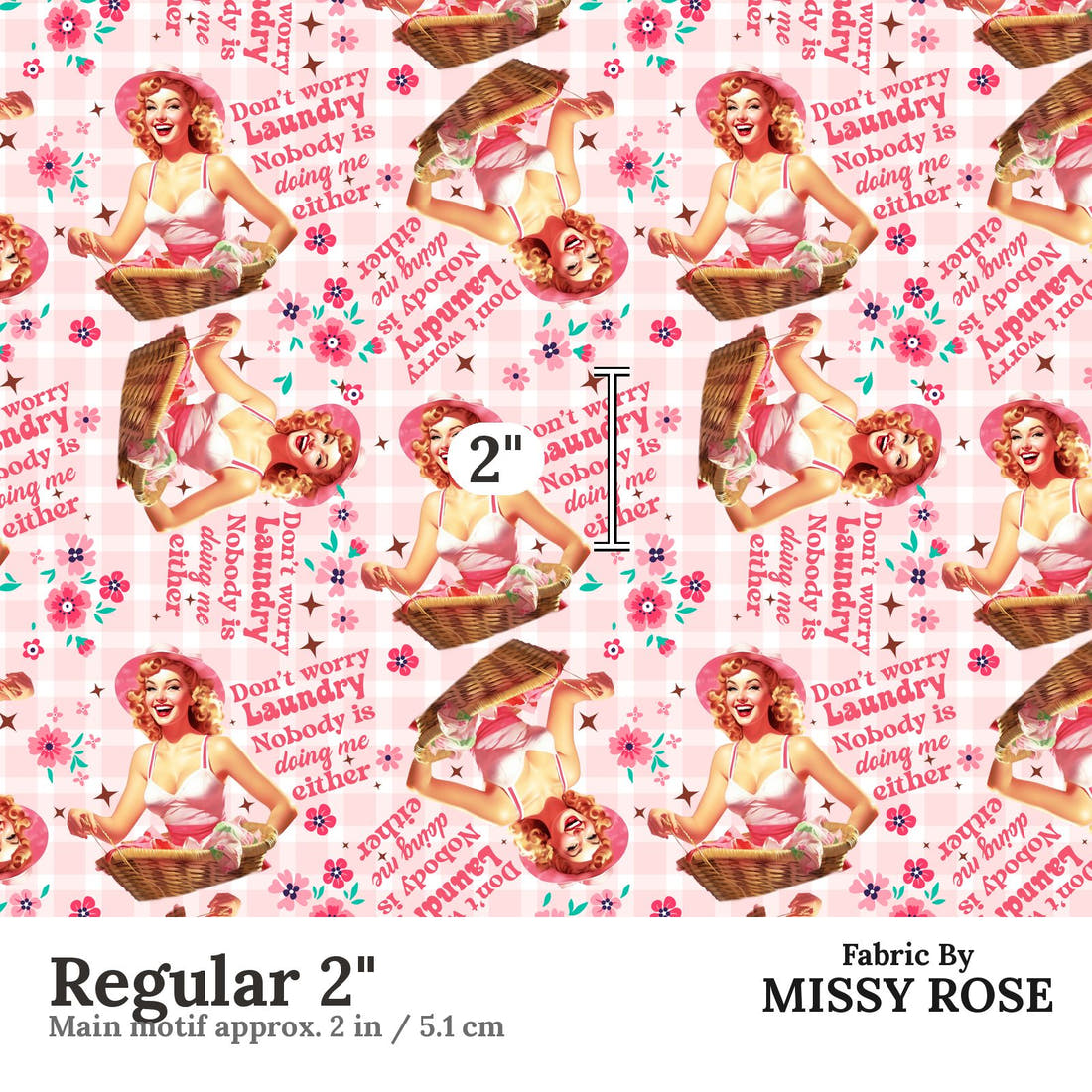 Profanity Fabric 273 Regular 2 inch print scale guide | Fabric by Missy Rose
