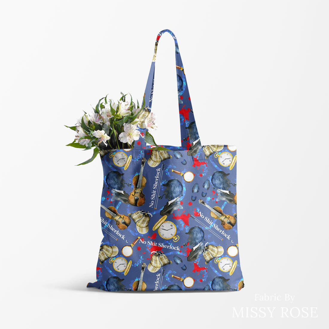 Profanity Fabric 293 made up as a tote bag - see how the print looks made up | Fabric by Missy Rose
