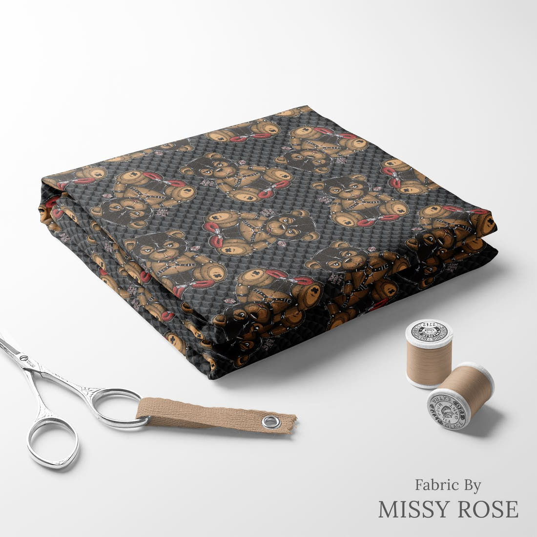 Profanity Fabric 300 folded fabric stack with matching thread - pre-order fabric Australia | Fabric by Missy Rose