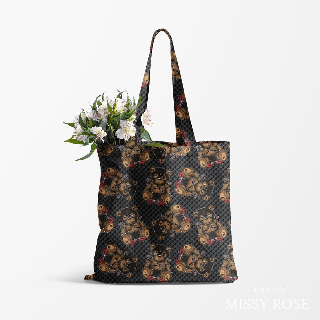 Profanity Fabric 300 made up as a tote bag - see how the print looks made up | Fabric by Missy Rose