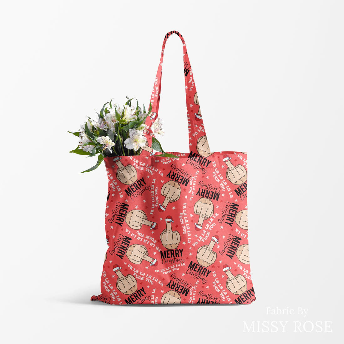 Profanity Fabric 306 made up as a tote bag - see how the print looks made up | Fabric by Missy Rose