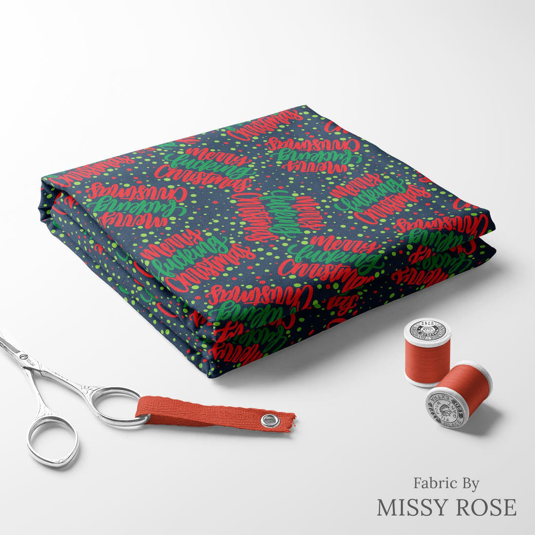 Profanity Fabric 308 folded fabric stack with matching thread - pre-order fabric Australia | Fabric by Missy Rose
