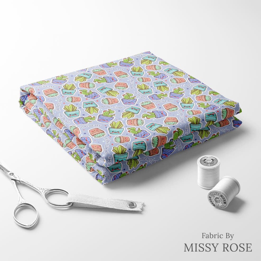 Profanity Fabric 309 folded fabric stack with matching thread - pre-order fabric Australia | Fabric by Missy Rose