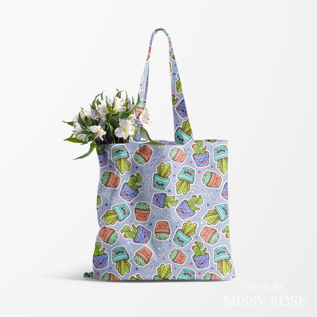 Profanity Fabric 309 made up as a tote bag - see how the print looks made up | Fabric by Missy Rose