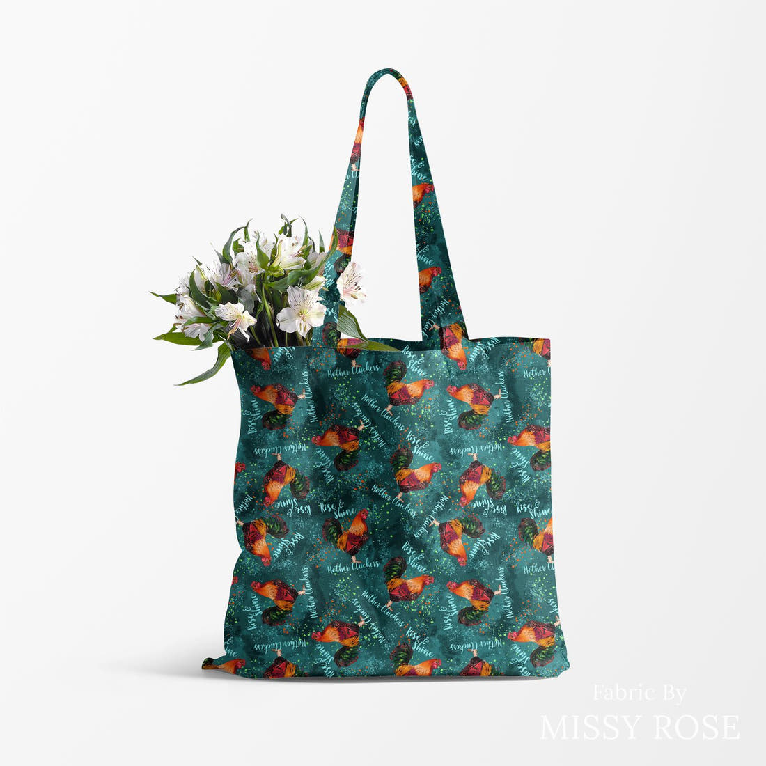 Profanity Fabric 312 made up as a tote bag - see how the print looks made up | Fabric by Missy Rose