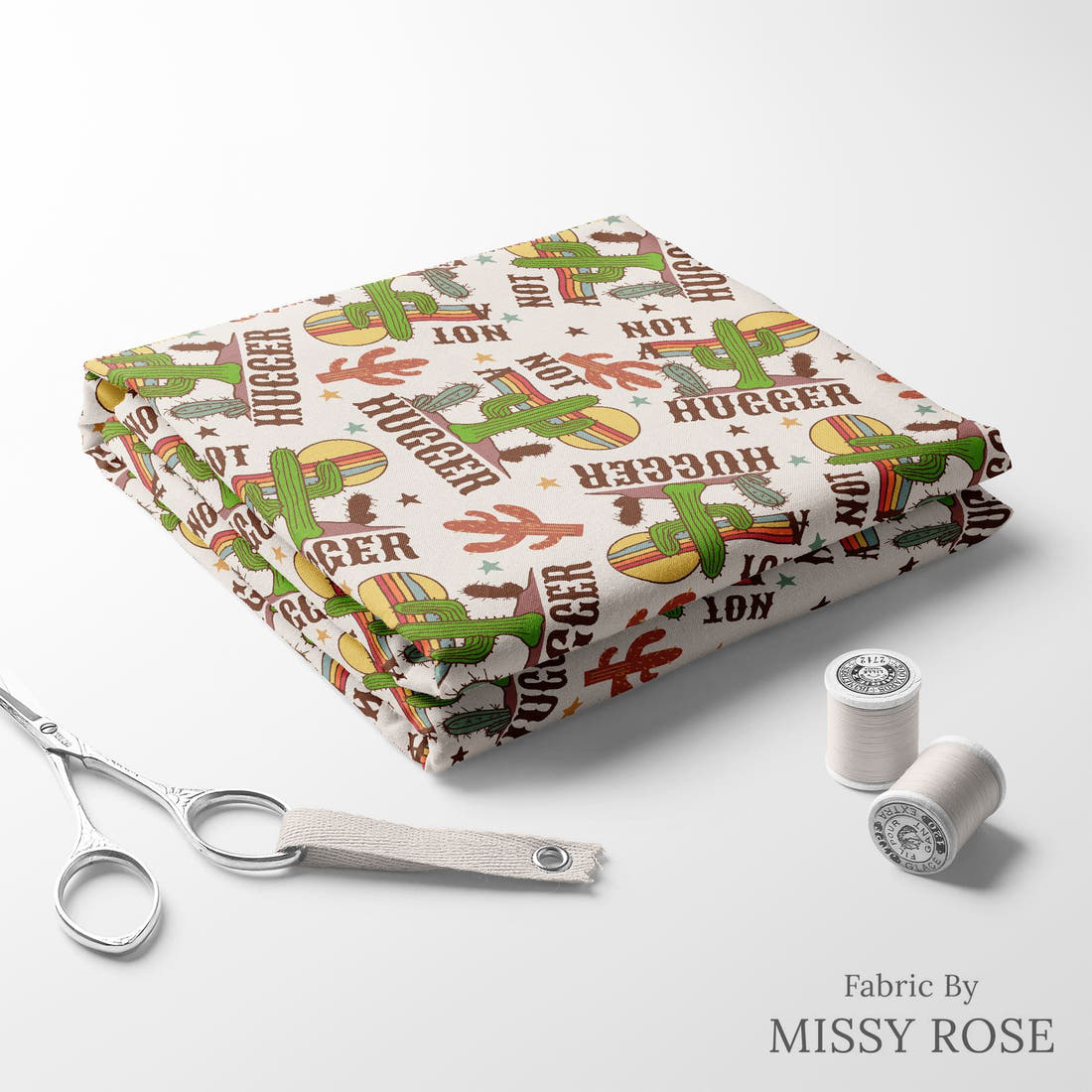 Profanity Fabric 321 folded fabric stack with matching thread - pre-order fabric Australia | Fabric by Missy Rose