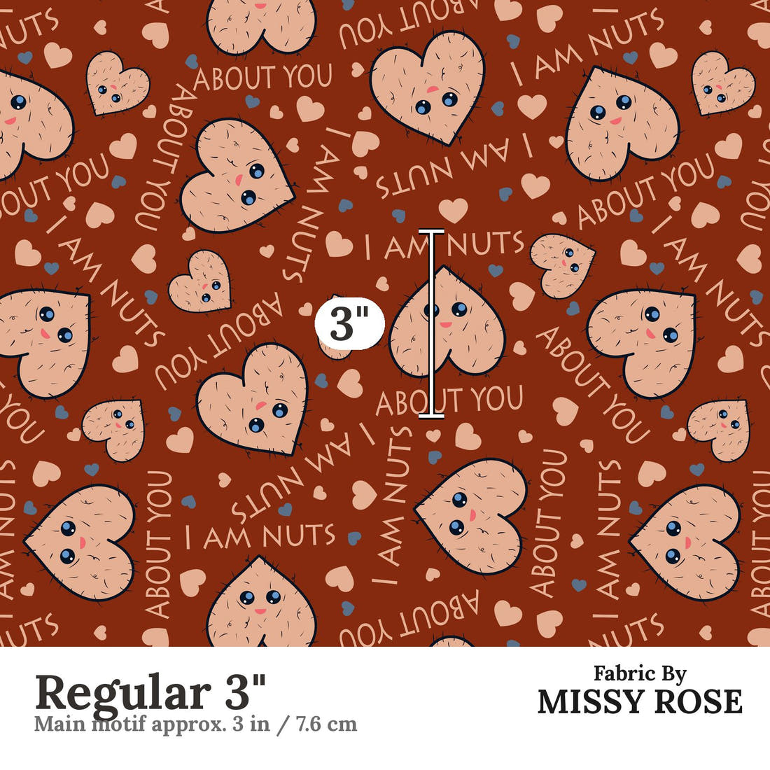 Profanity Fabric 325 Regular 3 inch print scale guide | Fabric by Missy Rose