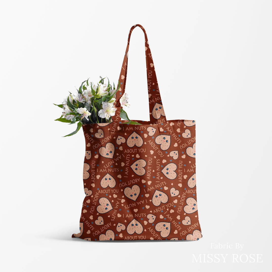 Profanity Fabric 325 made up as a tote bag - see how the print looks made up | Fabric by Missy Rose