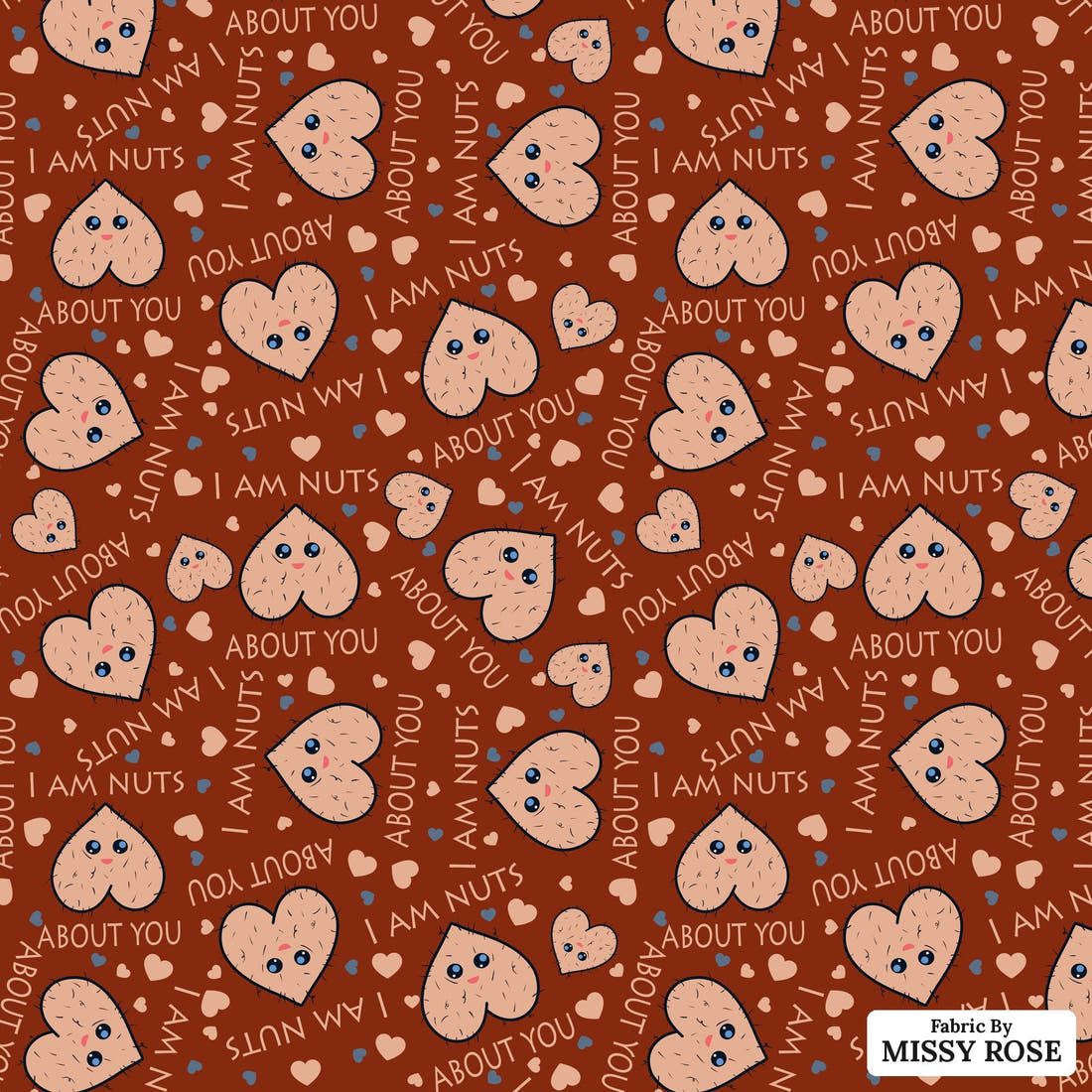 Profanity Fabric 325 - flat view of the print, zoom in for detail | Fabric by Missy Rose