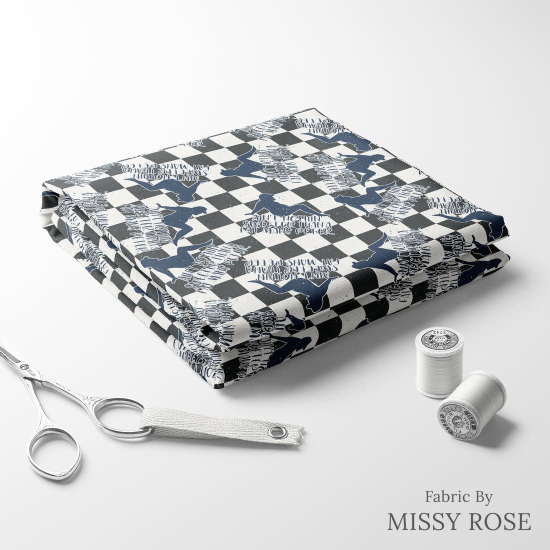 Profanity Fabric 334 folded fabric stack with matching thread - pre-order fabric Australia | Fabric by Missy Rose