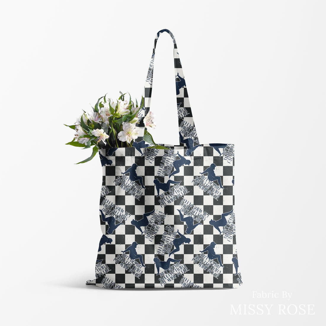 Profanity Fabric 334 made up as a tote bag - see how the print looks made up | Fabric by Missy Rose