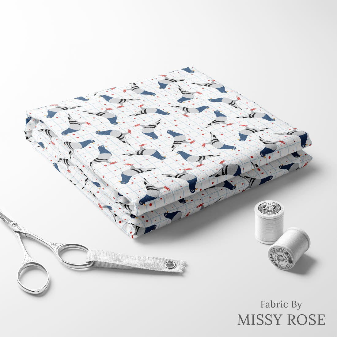 Profanity Fabric 335 folded fabric stack with matching thread - pre-order fabric Australia | Fabric by Missy Rose