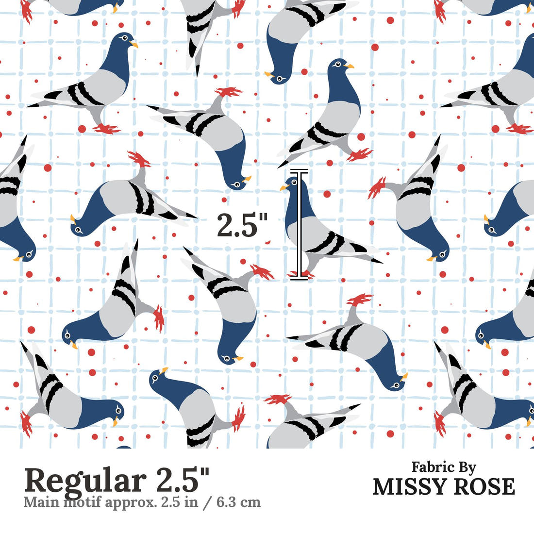 Profanity Fabric 335 Regular 2.5 inch print scale guide | Fabric by Missy Rose
