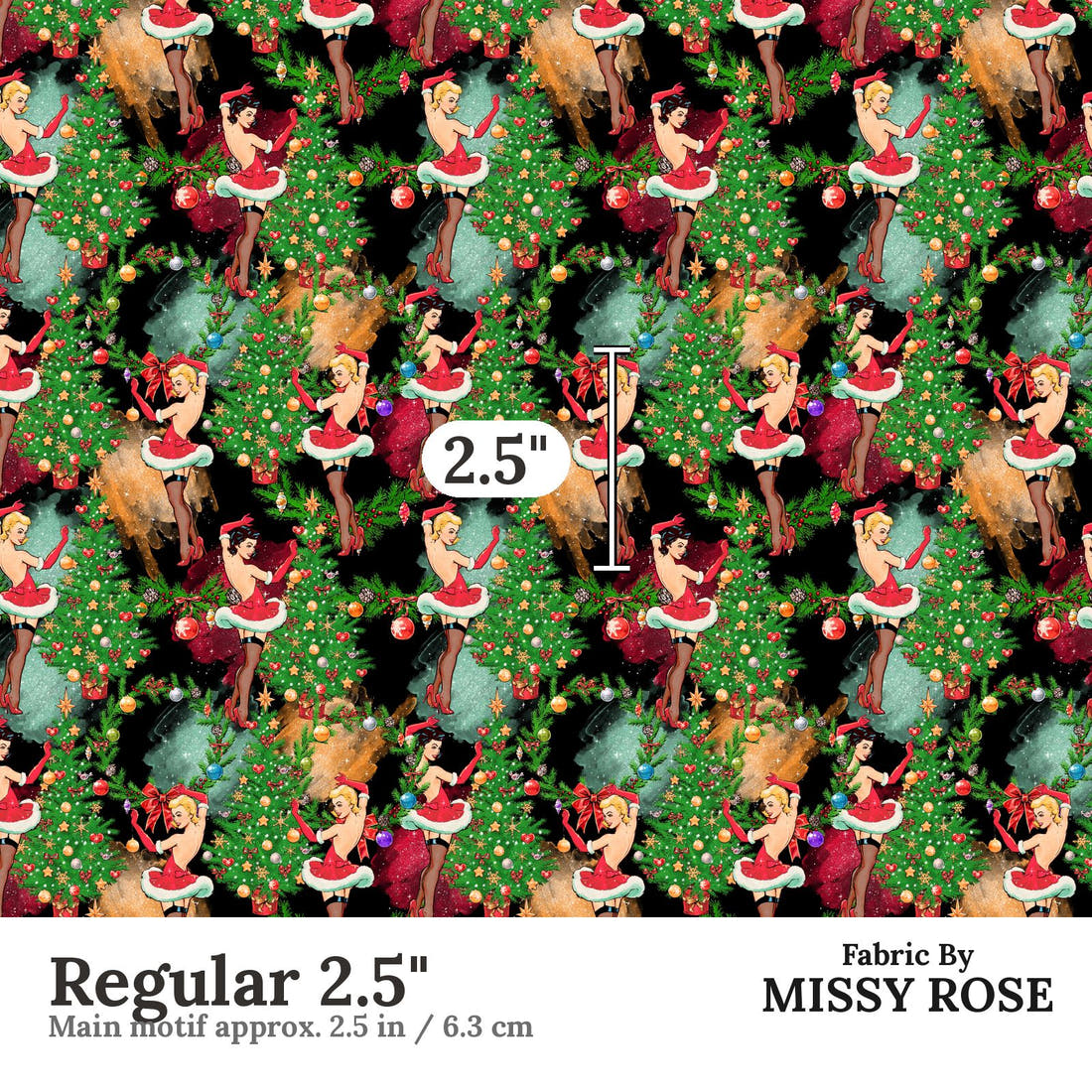 Profanity Fabric 336 Regular 2.5 inch print scale guide | Fabric by Missy Rose