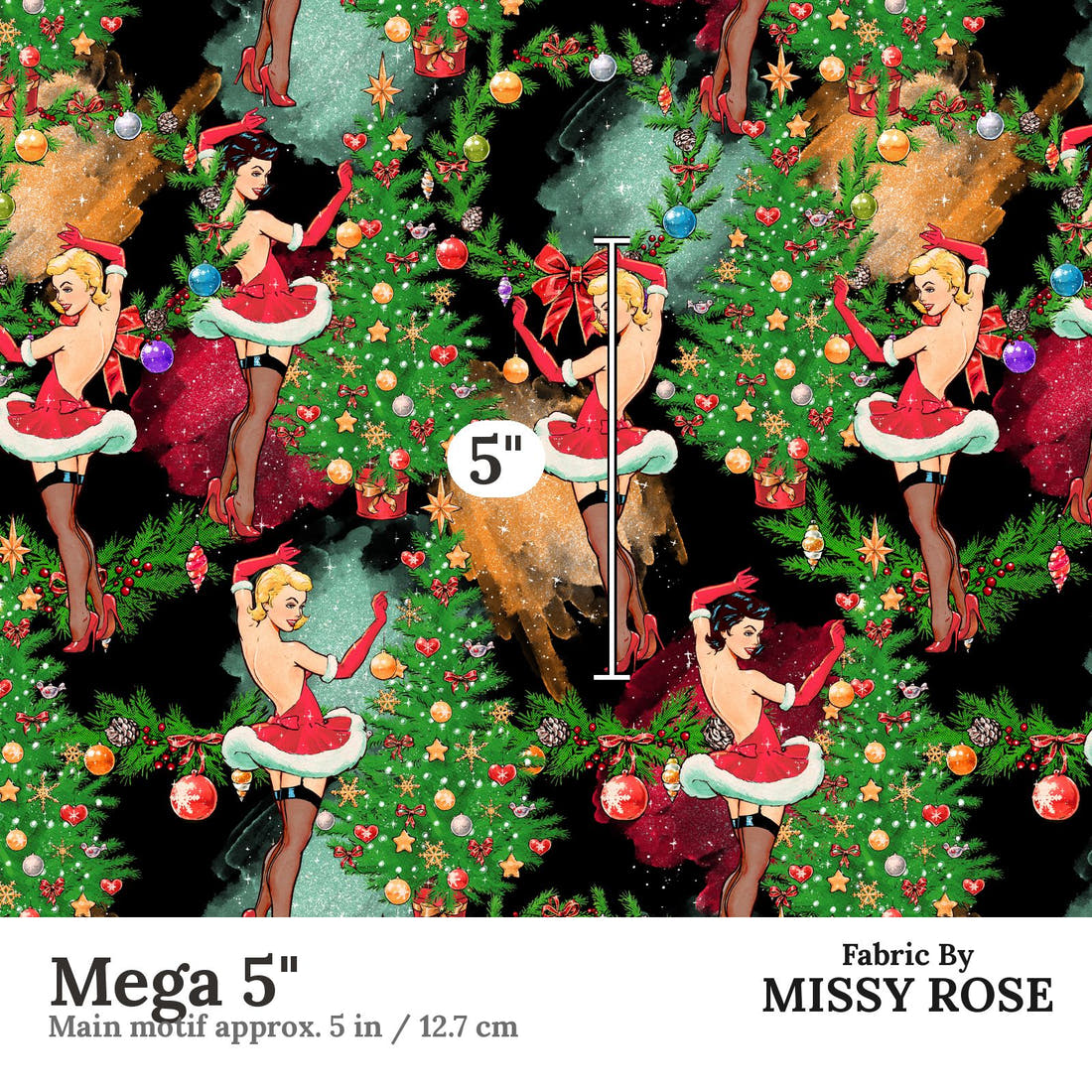 Profanity Fabric 336 Mega 5 inch print scale guide | Fabric by Missy Rose