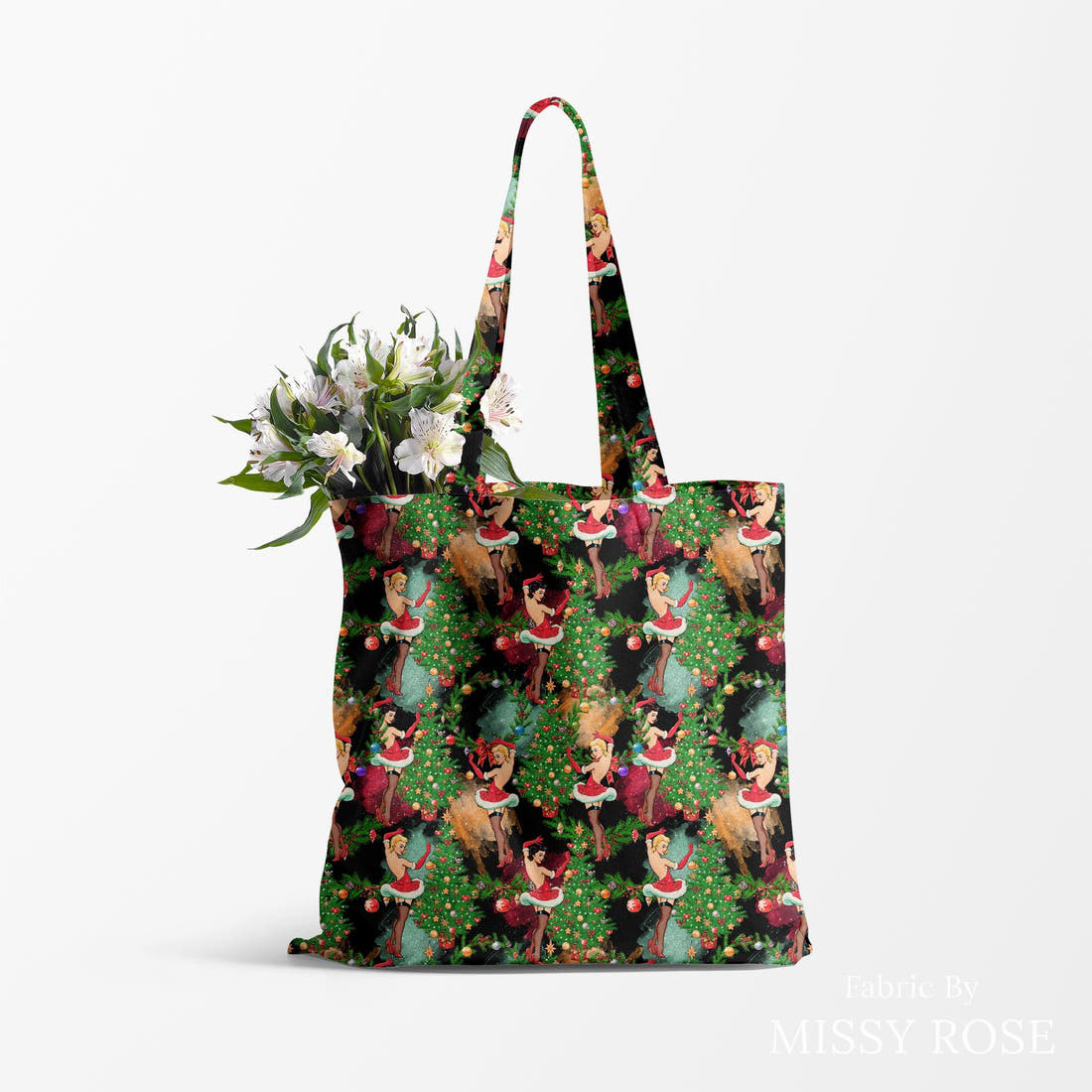 Profanity Fabric 336 made up as a tote bag - see how the print looks made up | Fabric by Missy Rose
