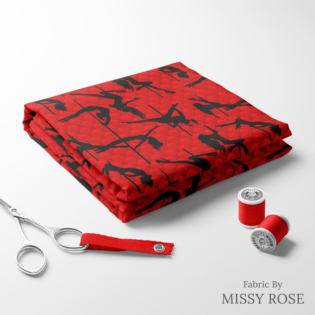 Profanity Fabric 341 folded fabric stack with matching thread - pre-order fabric Australia | Fabric by Missy Rose