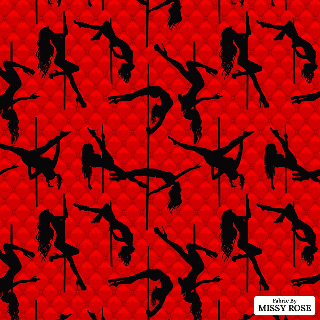 Profanity Fabric 341 - flat view of the print, zoom in for detail | Fabric by Missy Rose