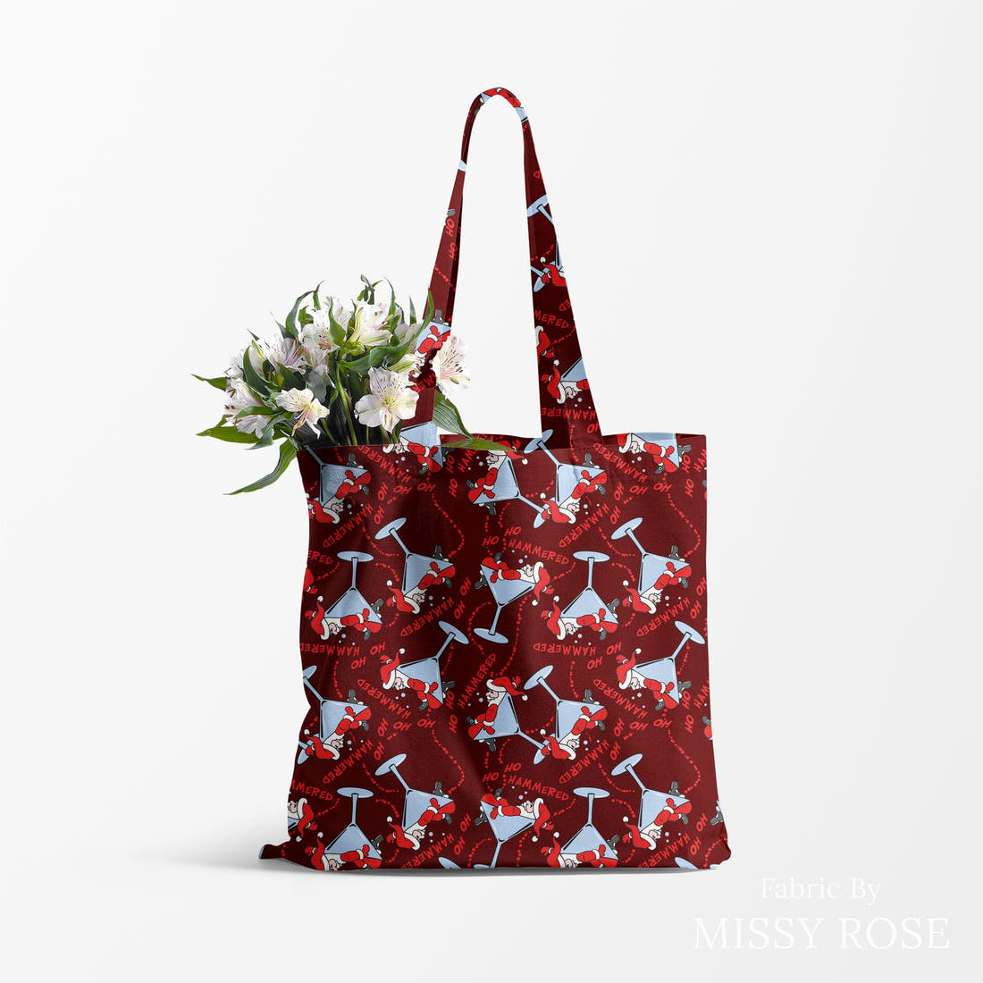 Profanity Fabric 368 made up as a tote bag - see how the print looks made up | Fabric by Missy Rose