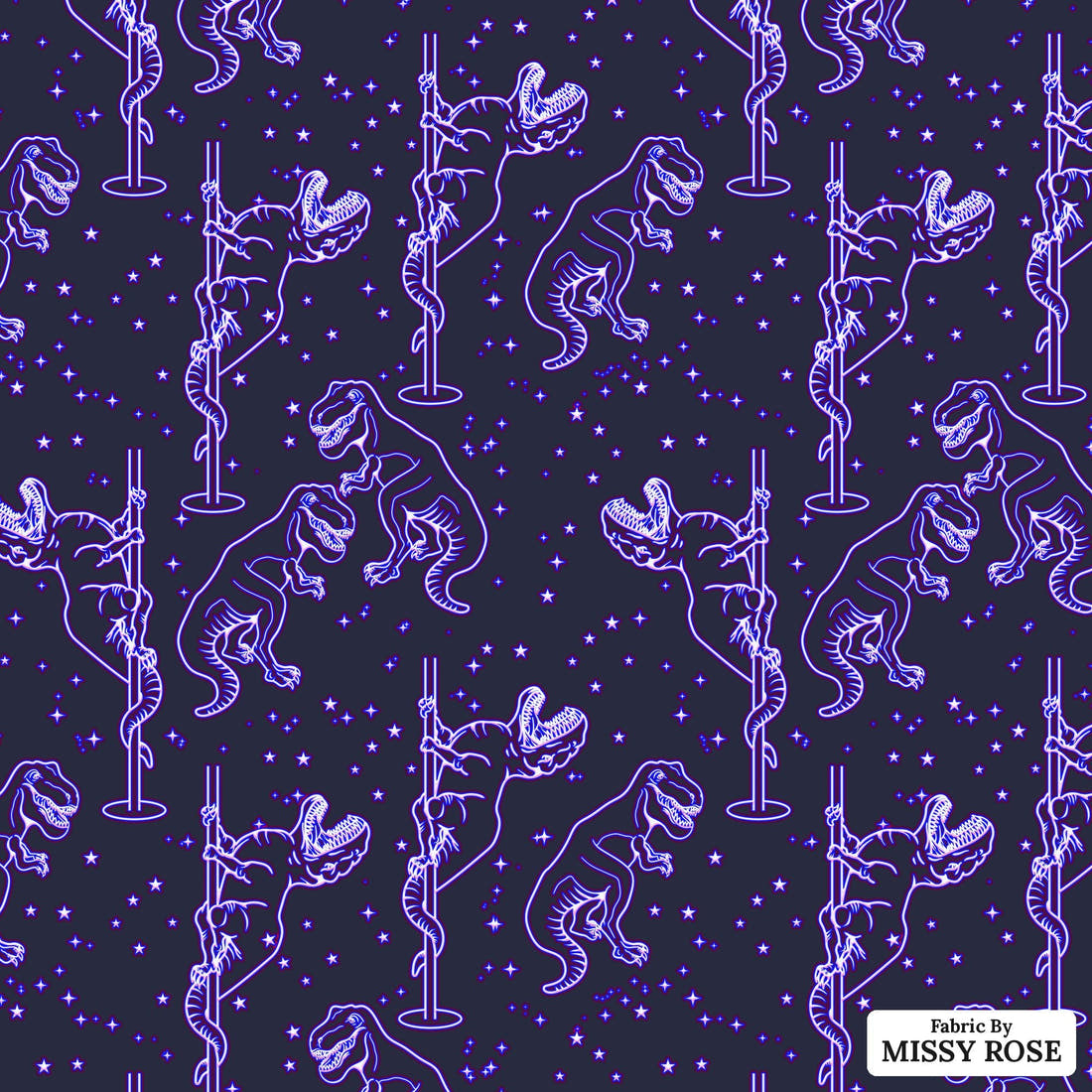 Profanity Fabric 380 - flat view of the print, zoom in for detail | Fabric by Missy Rose