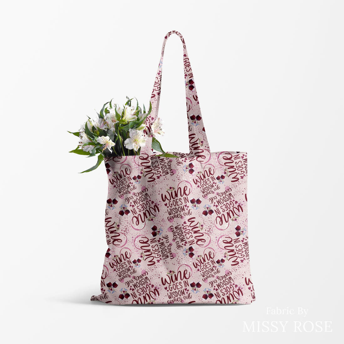 Profanity Fabric 389 made up as a tote bag - see how the print looks made up | Fabric by Missy Rose